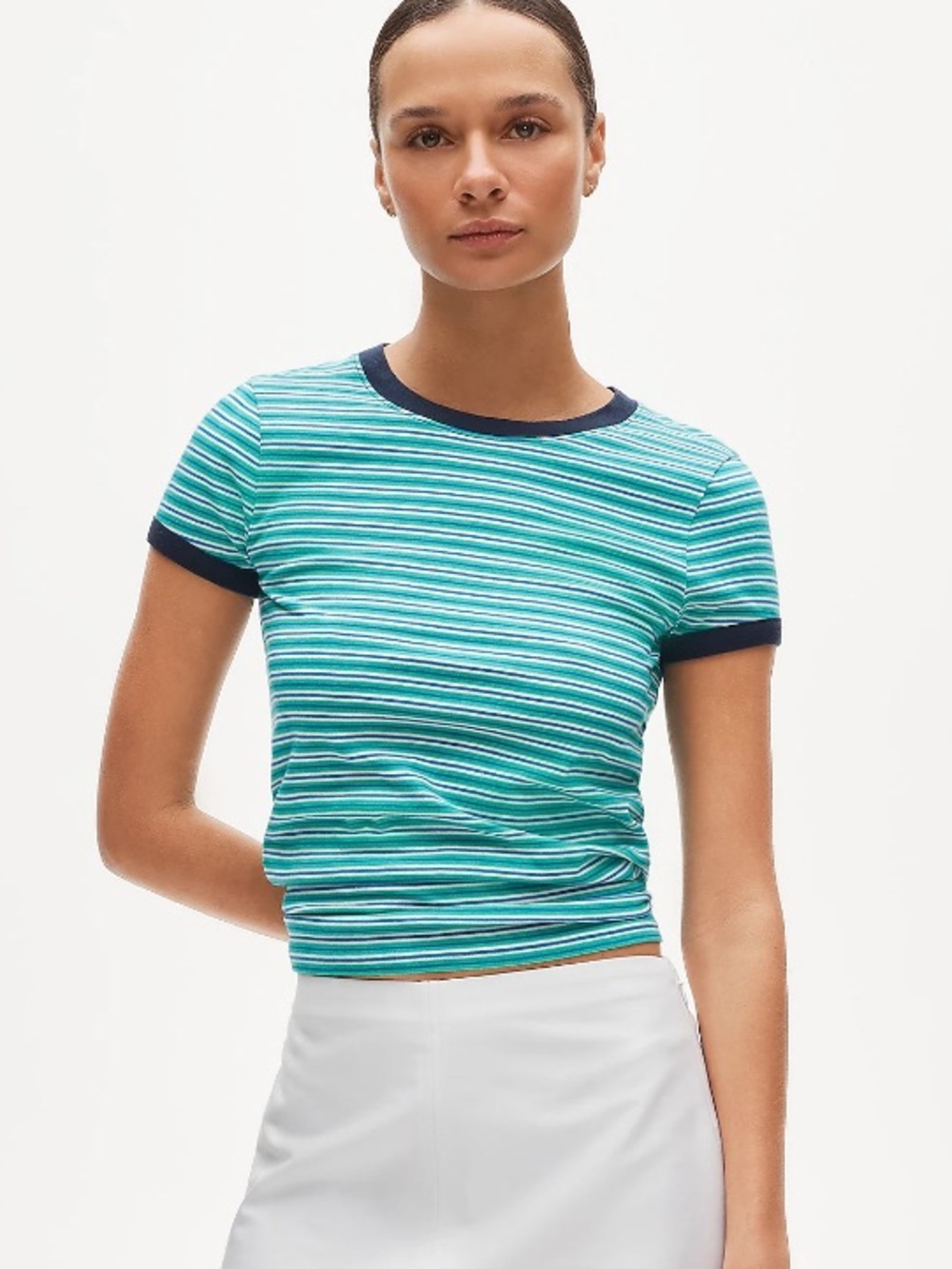 J crew Vintage jersey ringer T-shirt in stripe